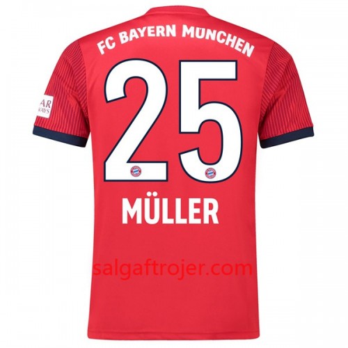 FC Bayern München Fodboldtrøjer Muller 25 Hjemmebanesæt 2018/19 Kort ærmer FC Bayern München Fodboldtrøjer Muller 25 Hjemmebanesæt 2018/19 Kort ærmer